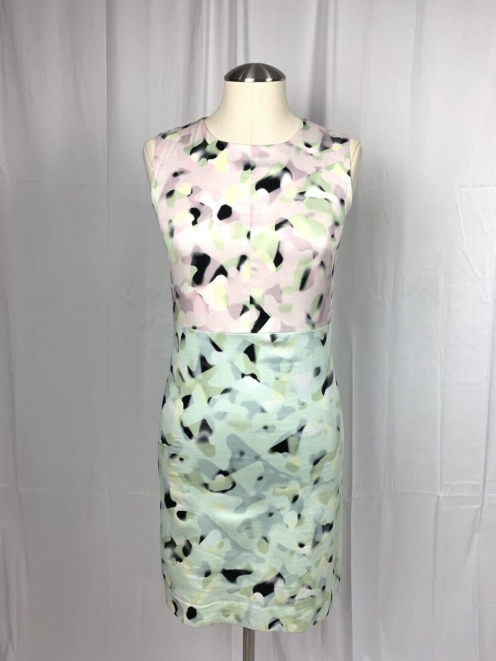 Milly of New York ELOISE Dress Pastel Sleeveless Back Zip Size 0 Made in USA